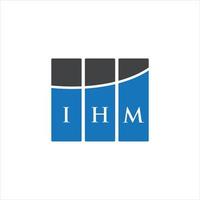 design de logotipo de carta ihm em fundo branco. conceito de logotipo de letra de iniciais criativas ihm. design de letra ihm. vetor