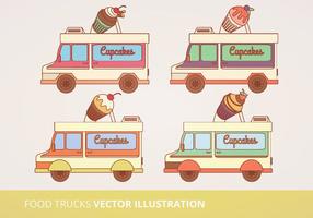 Food Trucks Ilustração vetorial vetor