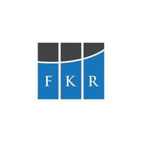 design de logotipo de carta fkr em fundo branco. conceito de logotipo de letra de iniciais criativas fkr. design de letra fkr. vetor