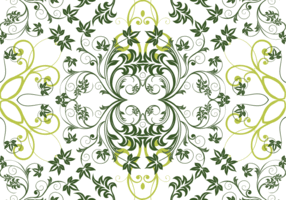 Fundo floral verde de repetição floral vetor