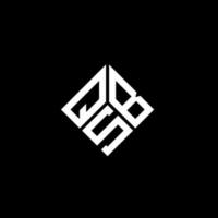 design de logotipo de carta qsb em fundo preto. conceito de logotipo de letra de iniciais criativas qsb. design de letra qsb. vetor
