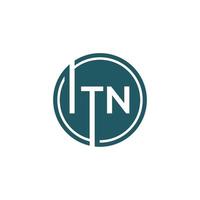 design de logotipo de carta itn em fundo branco. itn conceito de logotipo de letra de iniciais criativas. itn carta design.itn carta logotipo design em fundo branco. eu vetor