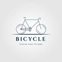 logotipo de arte de linha de bicicleta, ícone e design de ilustração vetorial de símbolo vetor
