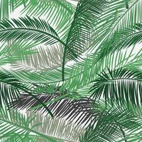 de fundo vector com duas camadas de folhagem tropical. padrão de folhas de palmeira. padrão vetorial sem costura para design de impressão, papel de parede, planos de fundo do site, cartão postal, têxtil, tecido. ilustração vetorial.