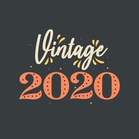 vintage 2020 aniversário retrô vintage 2020 vetor