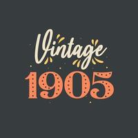 vintage 1905. aniversário retrô vintage de 1905 vetor
