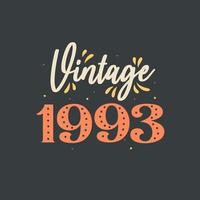 vintage 1993. aniversário retrô vintage de 1993 vetor