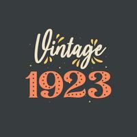 vintage 1923. aniversário retrô vintage de 1923 vetor