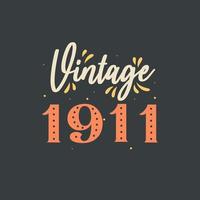 vintage 1911. aniversário retrô vintage de 1911 vetor