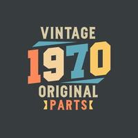 peças originais de 1970. aniversário retrô vintage de 1970 vetor