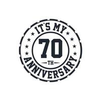 celebração do 70º aniversário de casamento é meu 70º aniversário vetor