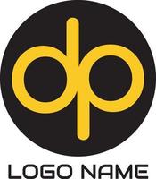vetor de logotipo livre de monograma dp
