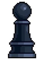 item de vetor de peça de xadrez de peão de pixel art para jogo de 8 bits em fundo branco