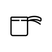 ilustração de contorno de vetor de ícone de utensílios de cozinha de xícara