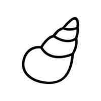 vetor de ícone de concha linda. ilustração de símbolo de contorno isolado