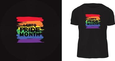 design de camiseta do mês do orgulho lgbtq, este design pronto para impressão vetor