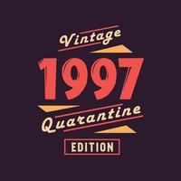 edição de quarentena vintage de 1997. aniversário retrô vintage de 1997 vetor