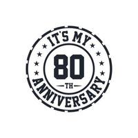 celebração do 80º aniversário de casamento é o meu 80º aniversário vetor