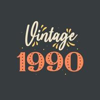 vintage 1990. aniversário retrô vintage 1990 vetor