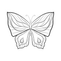 borboleta com padrão nas asas, insetos exóticos, estampa para tatuagem. ilustração vetorial vetor
