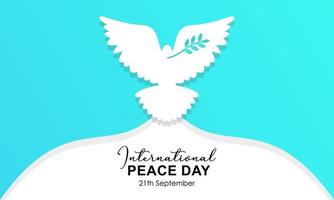 design plano de conceito de dia internacional da paz vetor