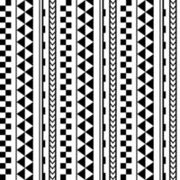 padrão sem emenda étnico de vetor em estilo de tatuagem maori. borda geométrica com elementos étnicos decorativos. padrão horizontal. design para decoração de casa, papel de embrulho, tecido, tapete, têxtil, capa