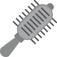 escova de cabelo plana em tons de cinza vetor