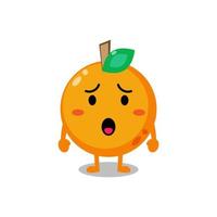 gráfico de ilustração vetorial de personagem de desenho animado de fruta laranja vetor