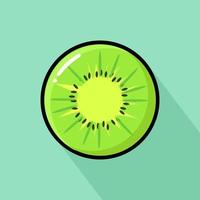 fruta tropical kiwi, ilustração gráfica vetorial, ícone plano, arte doodle, estilo moderno, ilustração de arte fofa vetor