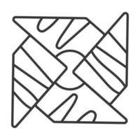 ícone de arte de linha de pão de pastelaria dinamarquesa para aplicativos e sites vetor
