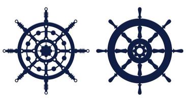 volante de navio, ícone de vetor de âncora de leme, vetor de ícone de direção