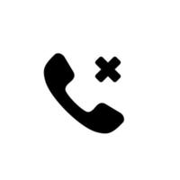 bloco, vetor de ícone de bloqueio de chamadas telefônicas isolado no fundo branco