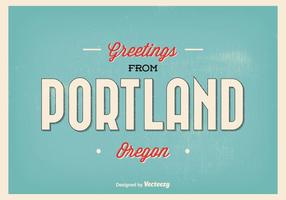 Ilustração de saudação portland oregon vetor