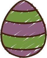 desenho de giz de ovo de páscoa vetor