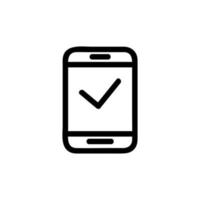 vetor de ícone do telefone móvel. ilustração de símbolo de contorno isolado
