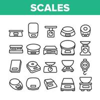 vetor de conjunto de ícones de coleção de ferramentas de medição de escalas