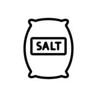 saco de ilustração de contorno de vetor de ícone de sal