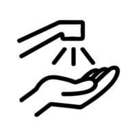 misturador e vetor de ícone de mão. ilustração de símbolo de contorno isolado