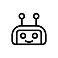 vetor de ícone de robô. ilustração de símbolo de contorno isolado