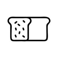 ilustração de contorno de vetor de ícone de pão de arroz