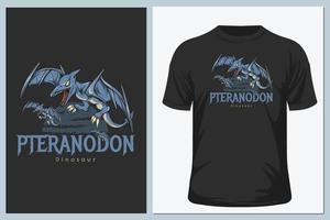 camiseta dinossauro pteranodonte vetor