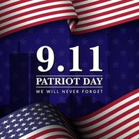 conceito de patriota memorial day 9.11 vetor