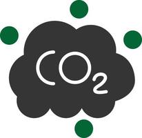 glifo co2 duas cores vetor