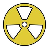 desenho de ícone de risco biológico. perigo e vetor de símbolo radioativo