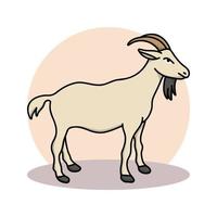 desenho de ícone dos desenhos animados de cabra. vetor de símbolo de fazenda de animais