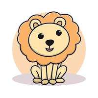 desenho de ícone de leão. vetor de símbolo de personagem de animal selvagem