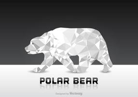 Vector de Urso Polar Livre de Polígono