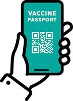 passaporte de saúde móvel vetor