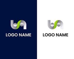 modelo de design de logotipo moderno letra u e s vetor