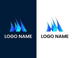 modelo de design de logotipo moderno letra w vetor